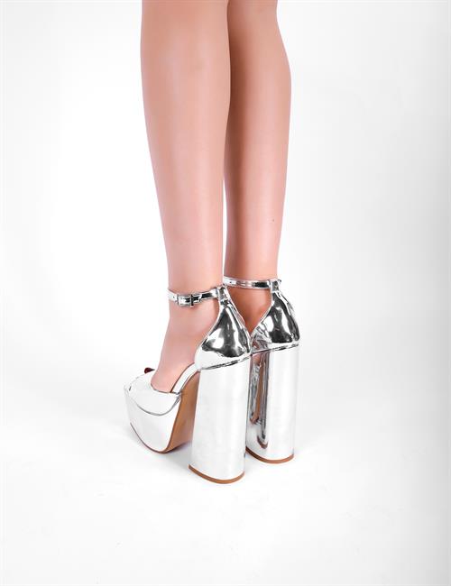 Mayana Platform Topuklu Ayakkabı Gümüş - Kadın Ayakkabı
