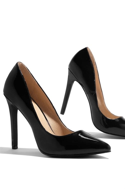 Sim Rugan Stiletto Siyah - Kadın Ayakkabı