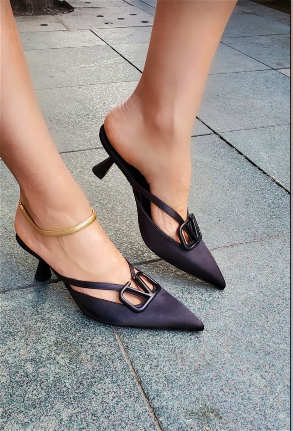 Verus Topuklu Terlik Siyah - Kadın Ayakkabı