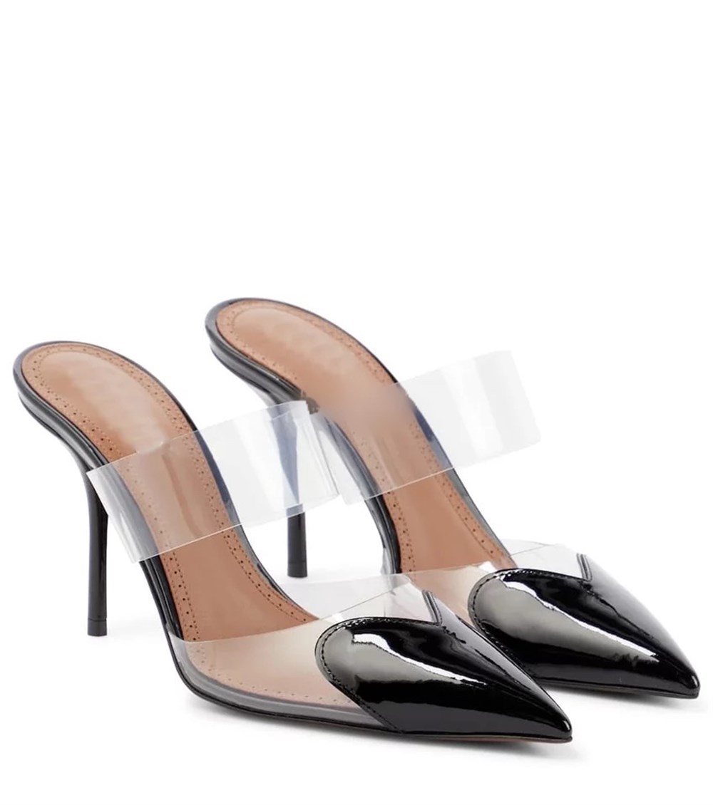 Vixon Şeffaf Bantlı Topuklu Ayakkabı Siyah - Kadın Ayakkabı