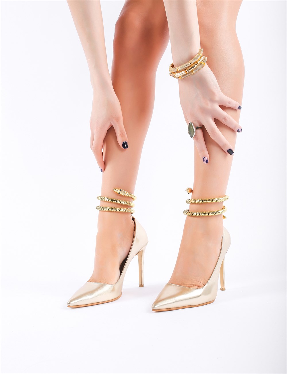 Zoltan Kadın Topuklu Ayakkabı Gold - Kadın Ayakkabı