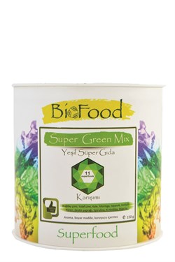 Biofood Super Green Mix Glutensiz Yeşil Sebze Karışımı İçecek Tozu 150 G