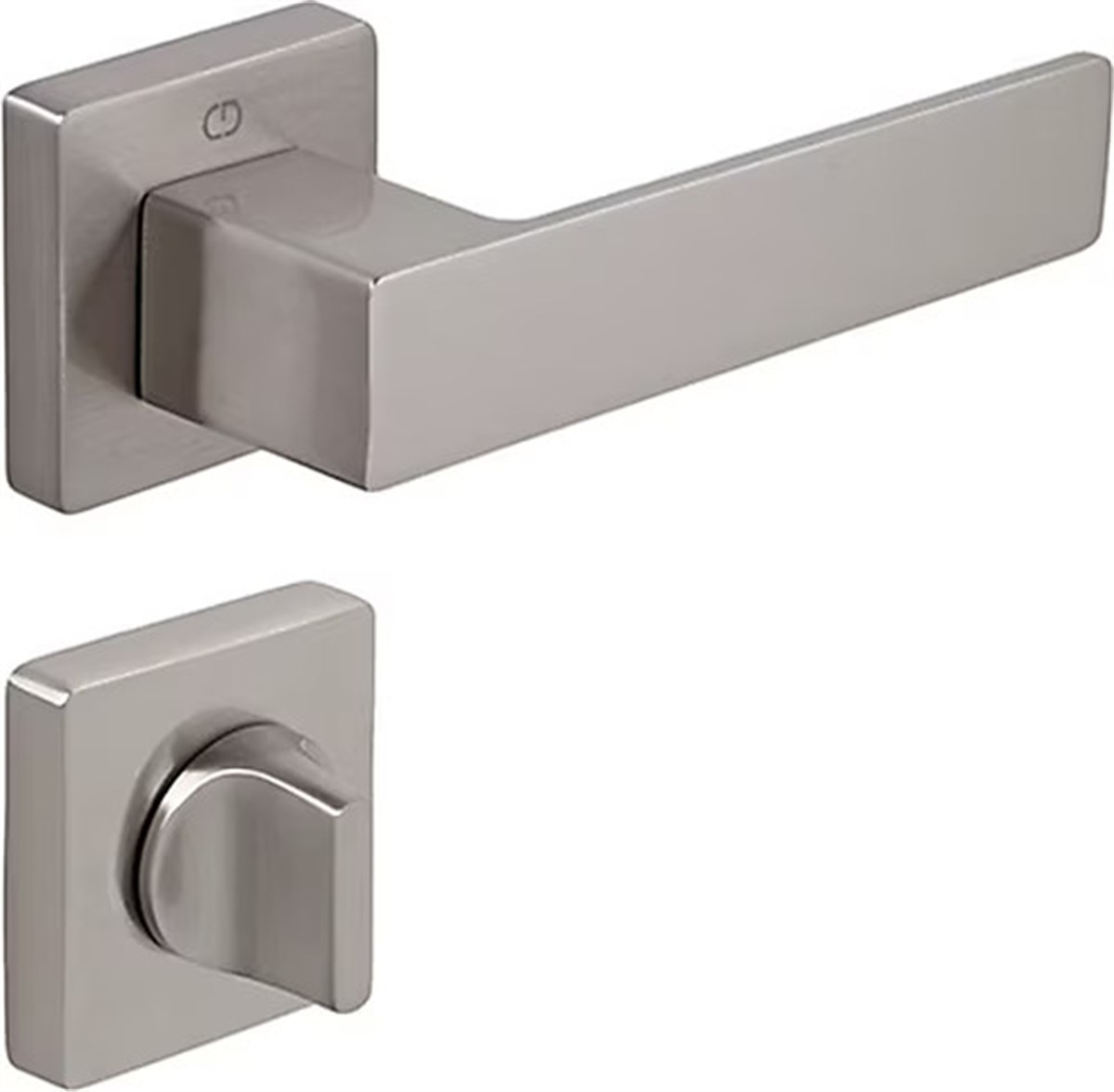 Cube Kare Rozet Kapı Kolu İnox