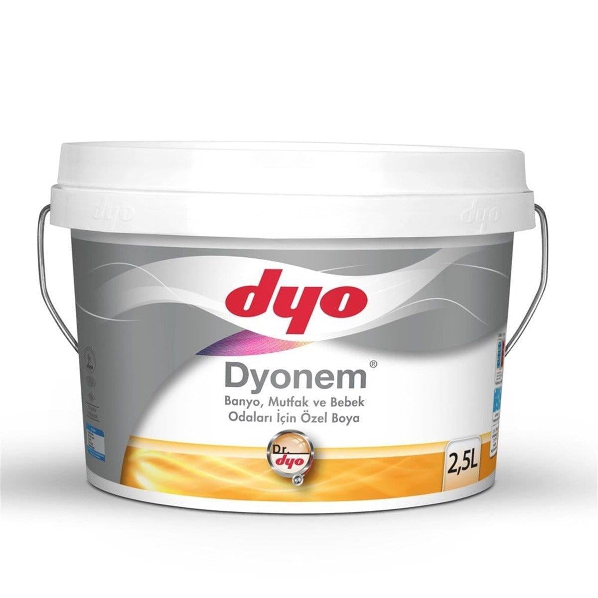 DYO Dyonem Banyo-Mutfak-Bebek Odaları İçin Özel Boya Beyaz 2.5 LT