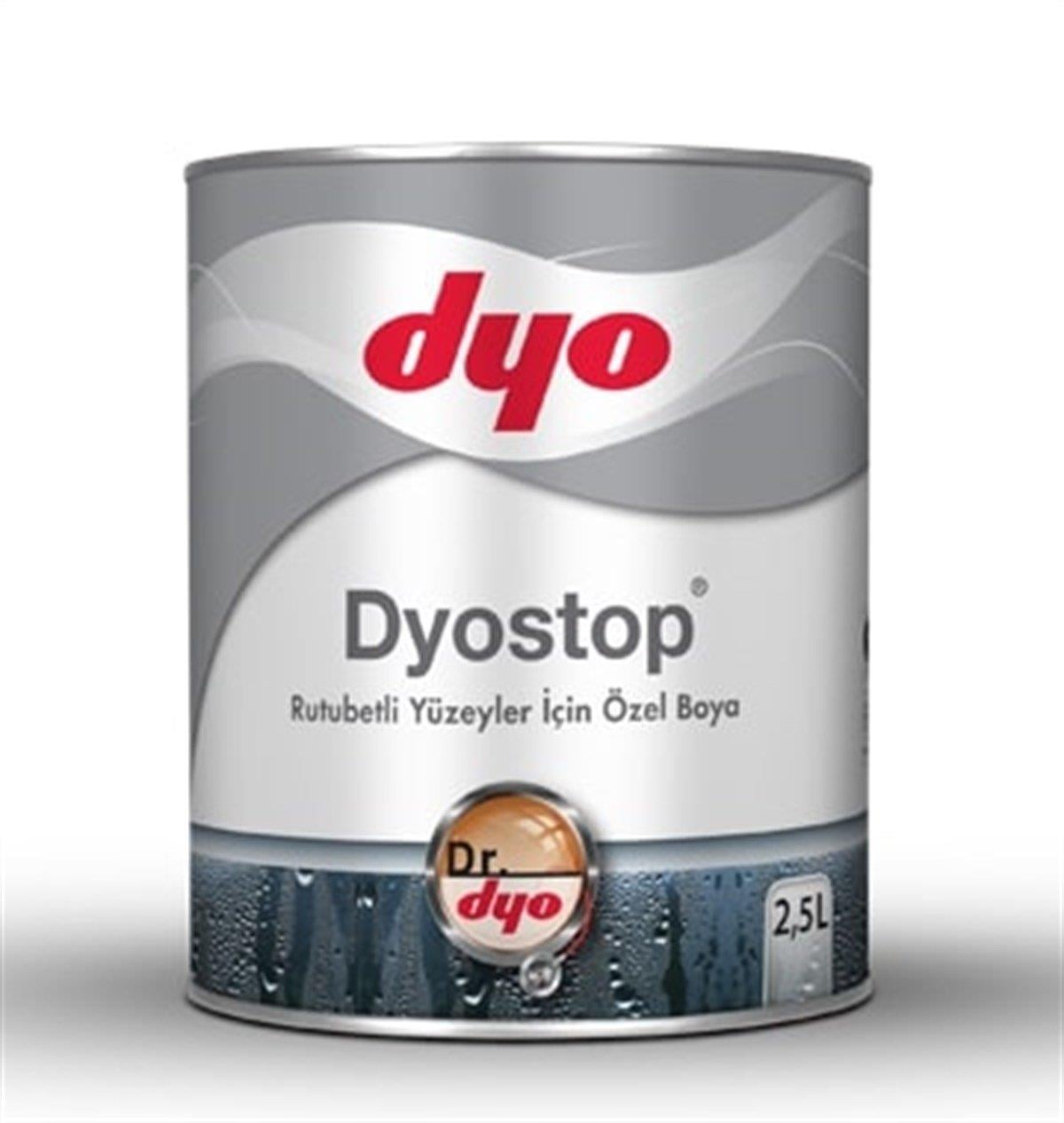 DYO Dyostop Rutubetli Yüzeyler İçin Özel Boya 2.5 LT-Beyaz