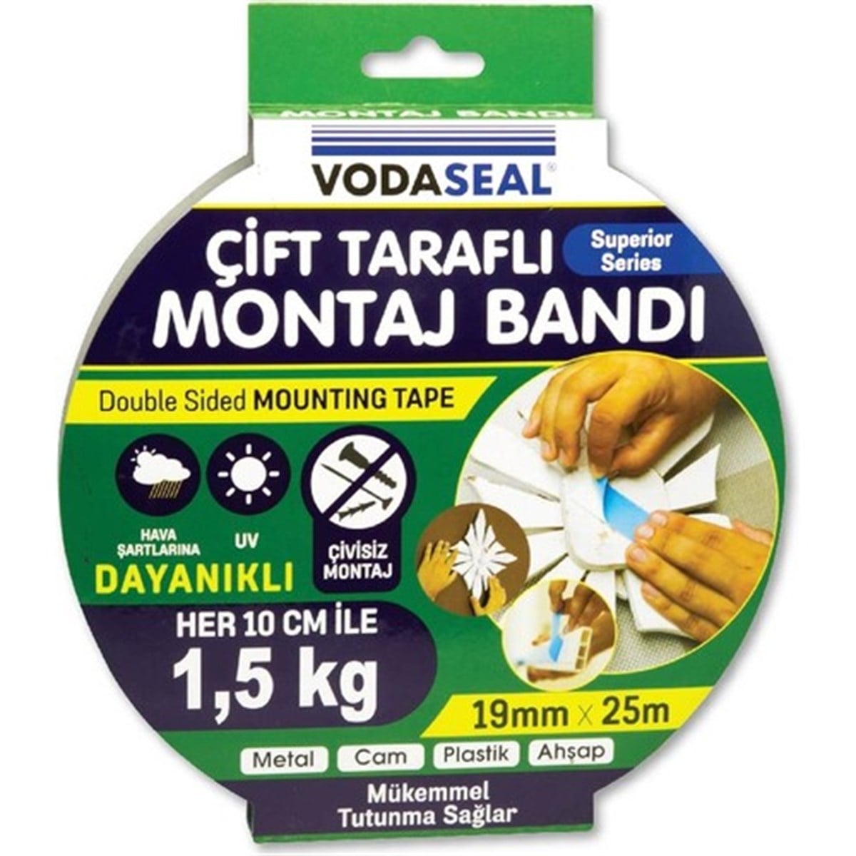 VODASEAL 19MMx25MT Çift Taraflı Köpük Bant