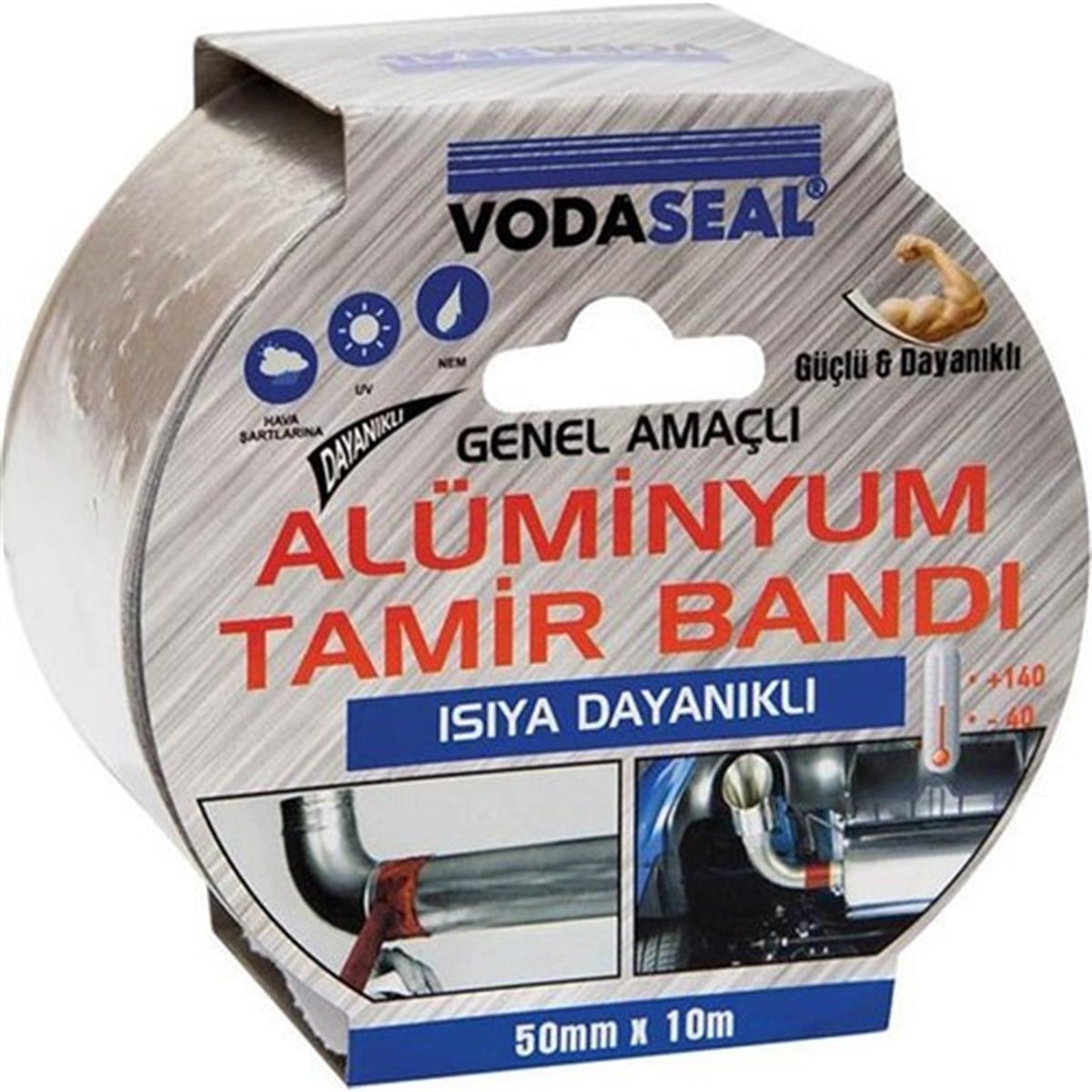 VODASEAL 50MMx10MT Isıya Dayanıklı Alüminyum Tamir Bandı