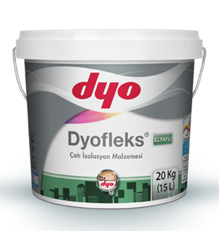 DYO Dyofleks Elyaflı Sıvı Çatı İzolasyon Malzemesi Beyaz 2.5lt