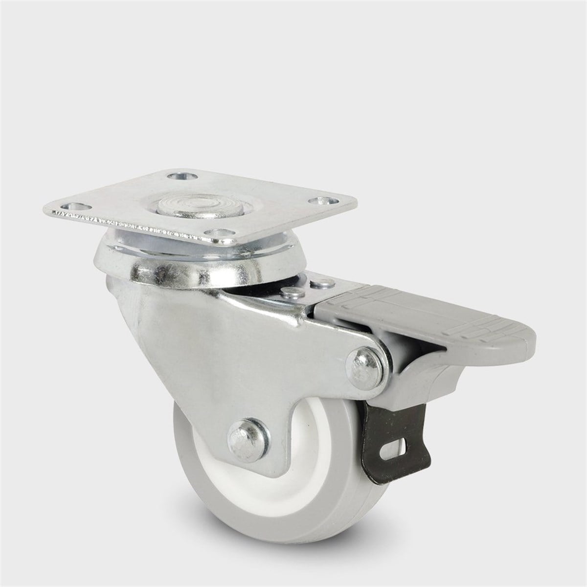 BURAK 50mm Çift Sıra Bilyalı Frenli Pvc Tekerlek