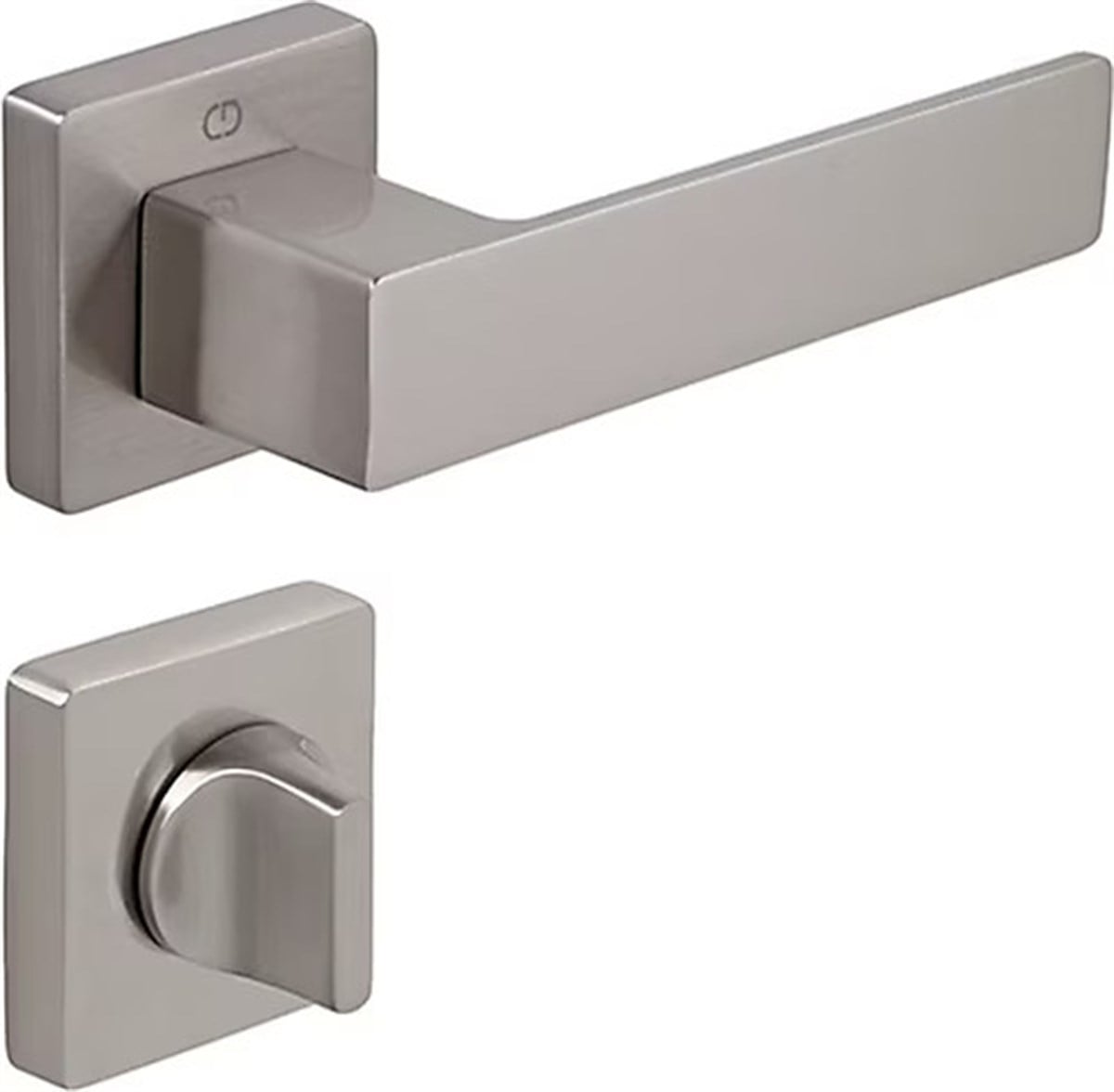 Cube Kare Rozet Kapı Kolu İnox