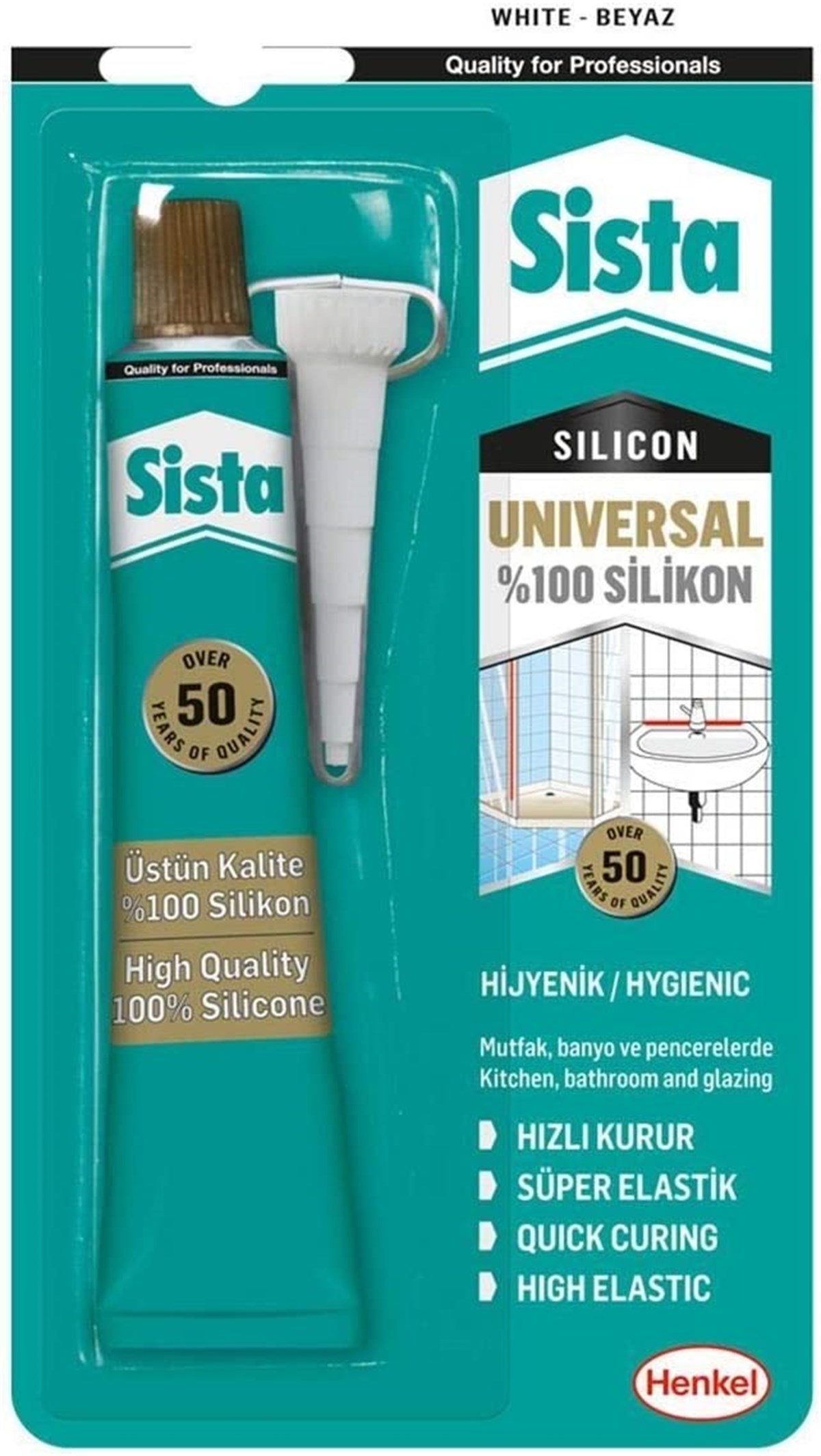 SİSTA Tüp Şeffaf Silikon 50 GR
