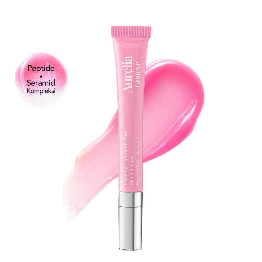 Aurelia Geneve Glossy Lip Oil Balm Peptide & Ceramid Infused - Marshmallow