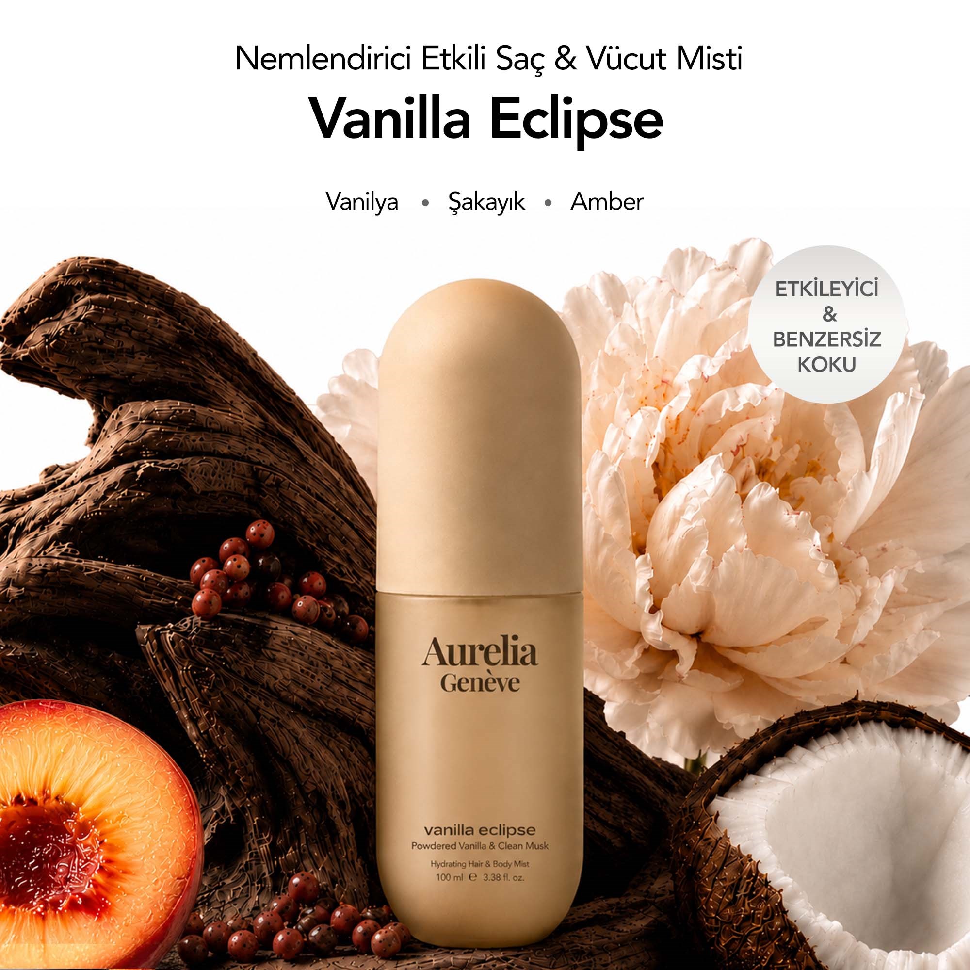 Aurelia Geneve Hydrating Hair & Body Mist - Vanilla Eclipse 100ml