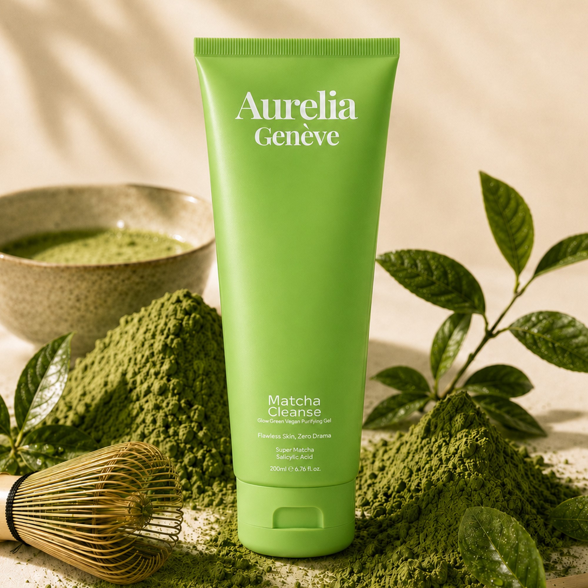 Aurelia Geneve Matcha Cleanse Glowgreen Vegan Purifying Gel 200ml