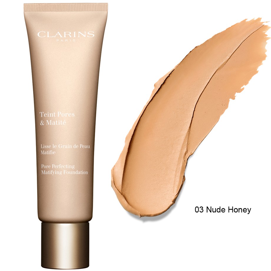 Clarins Teint Pores and Matite Foundation 03 Nude Honey 30 ml