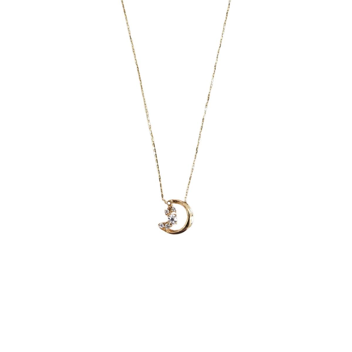 TAŞLI HİLAL ALTIN KOLYE