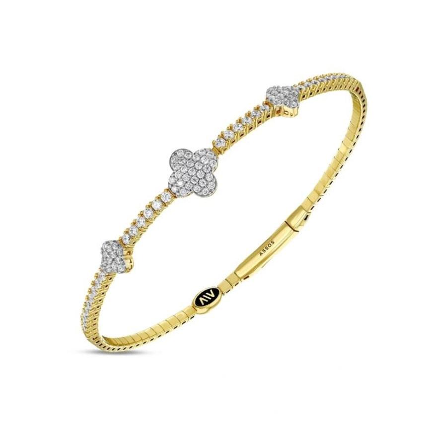 ASSOS TAŞLI MİNELİ KELEPÇE BİLEZİK