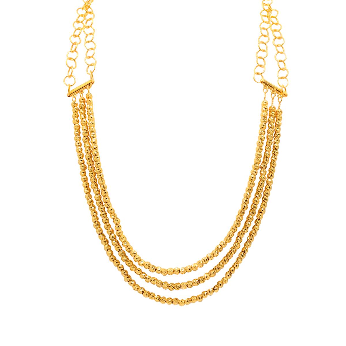 DORİKA ÜÇLÜ 22 AYAR ALTIN KOLYE