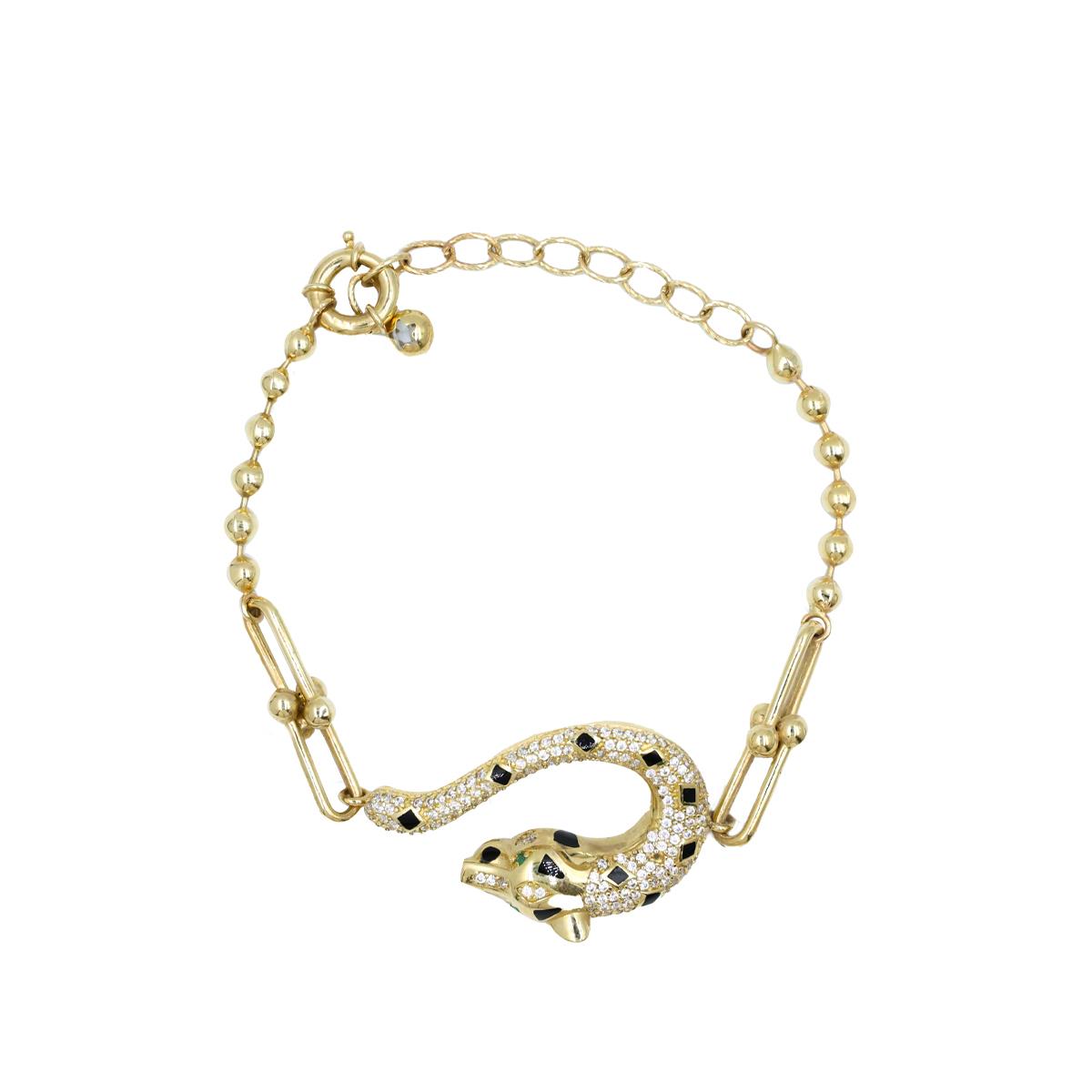 LEOPAR ALTIN TASARIM BİLEKLİK