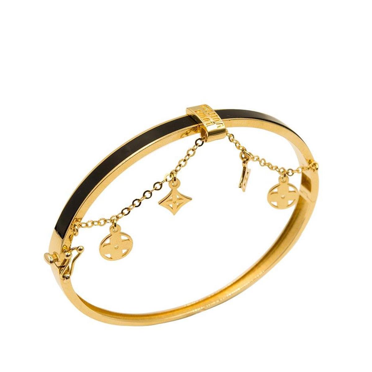 SİYAH LOUİS VUİTTON MARKA MODEL ALTIN BİLEZİK