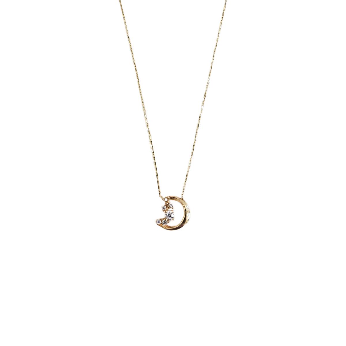 TAŞLI HİLAL ALTIN KOLYE