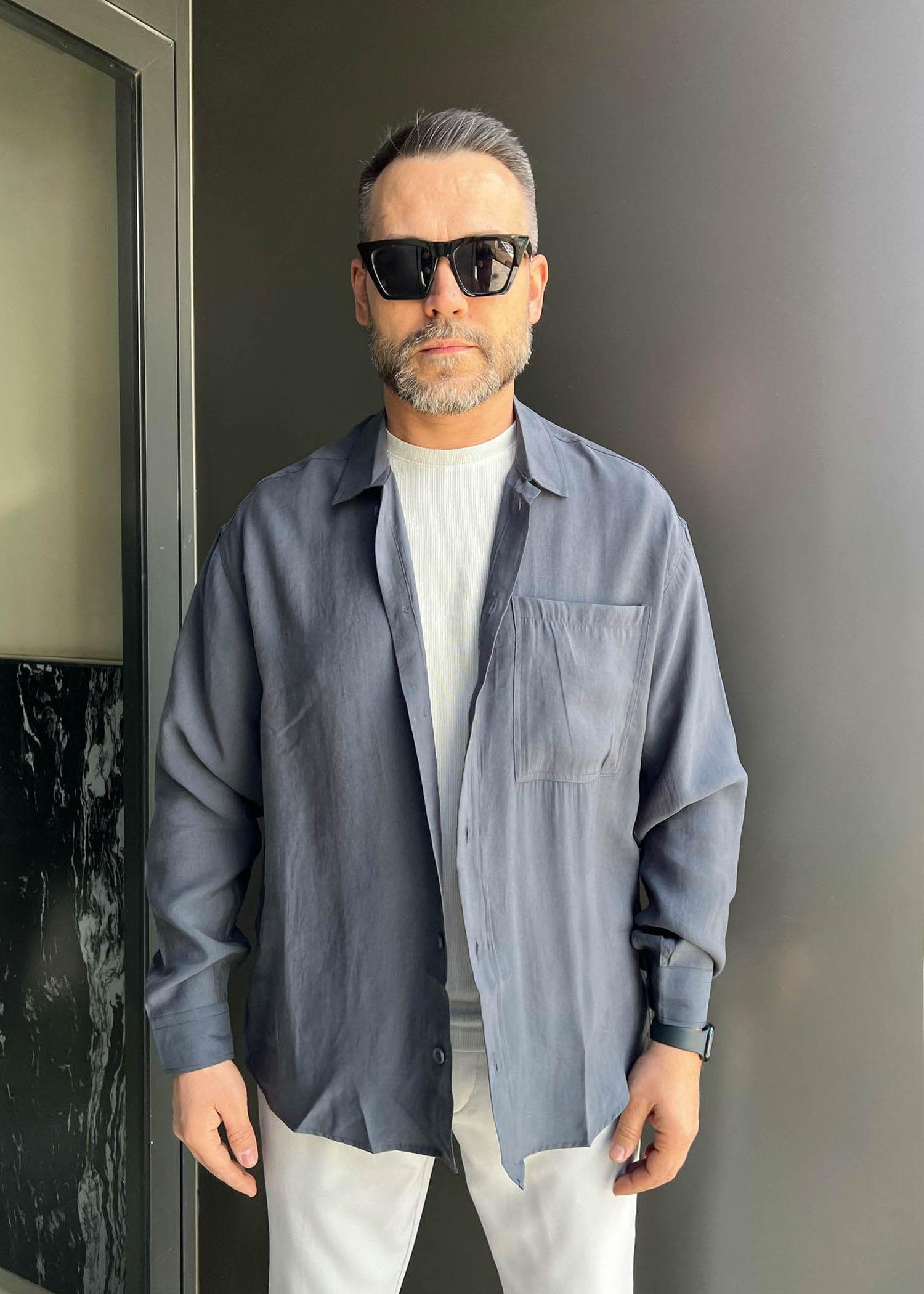 Oversıze Gömlek Antrasit