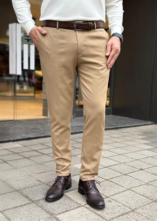 Bilek Üstü Kumaş Pantolon Camel