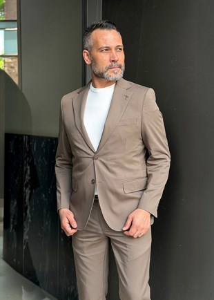 Blazer Ceketli Takım 6 Drop Kahve