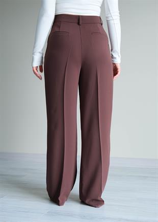 Geniş Paçalı Pantolon Kahve