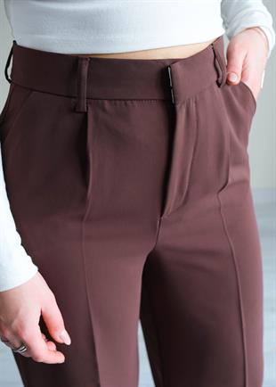 Geniş Paçalı Pantolon Kahve