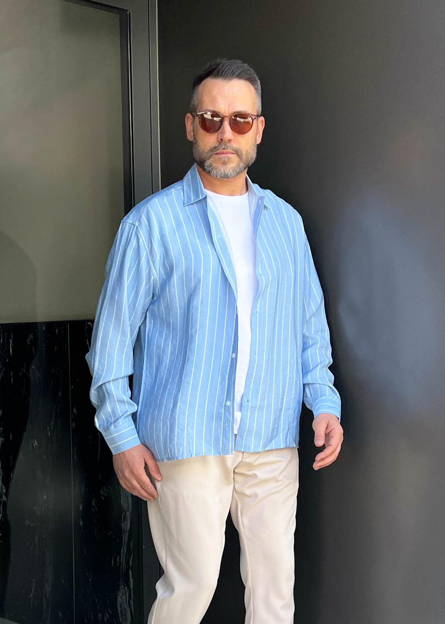 Camden Oversize Gömlek Mavi