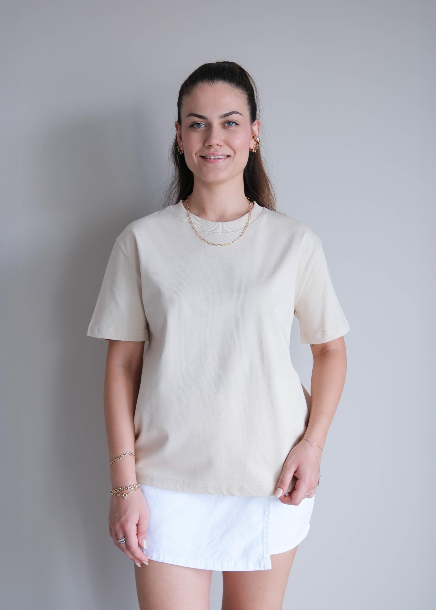 Dekoratif Dikiş Baskılı Tshırt Taş