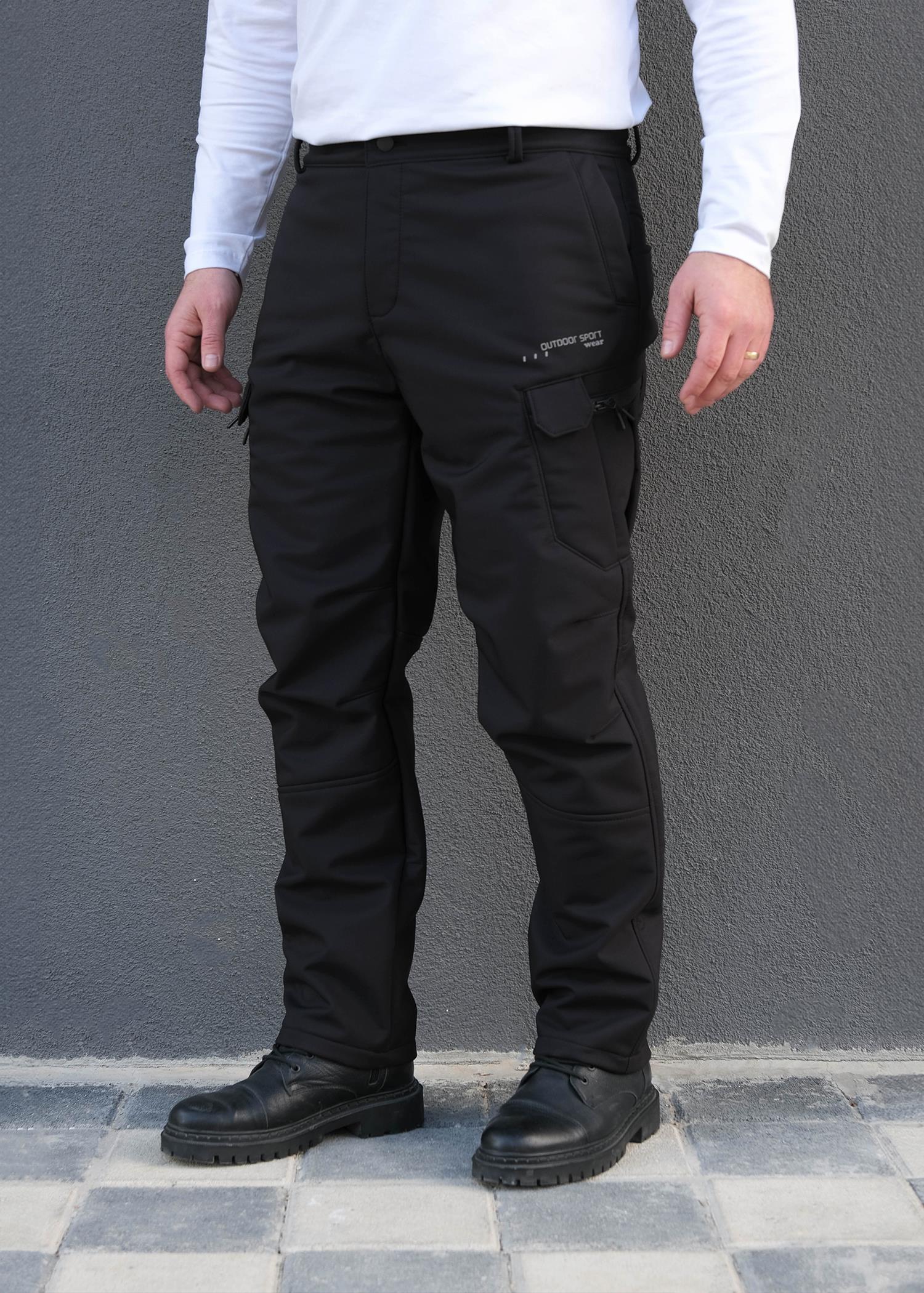 Erkek İçi Polarlı Outdoor Sport Pantolon 3010GA25K Siyah