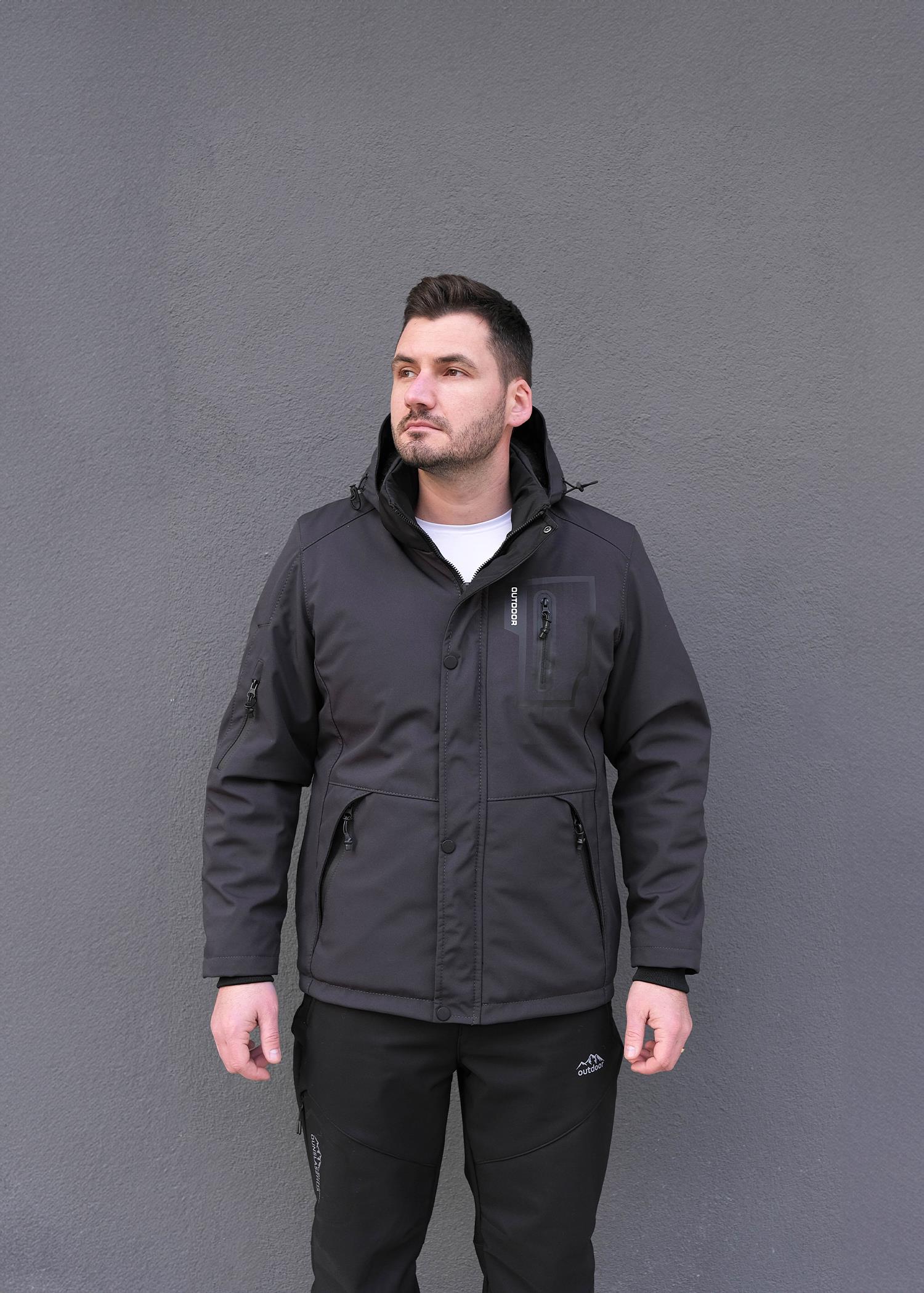 Erkek Outdoor Mont 758KGA25K Füme