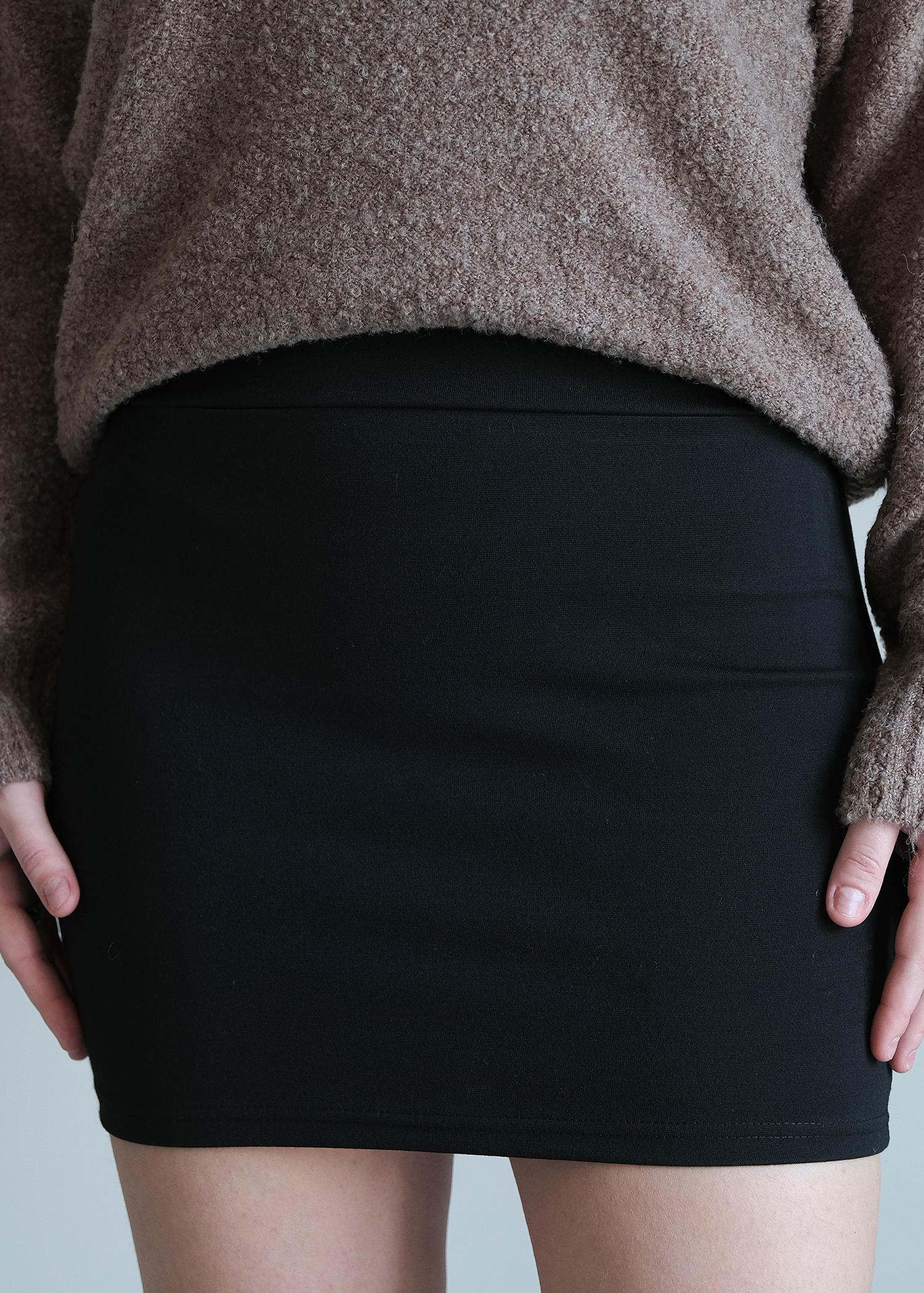 Kadın Mini Etek E-015TIC25K Siyah