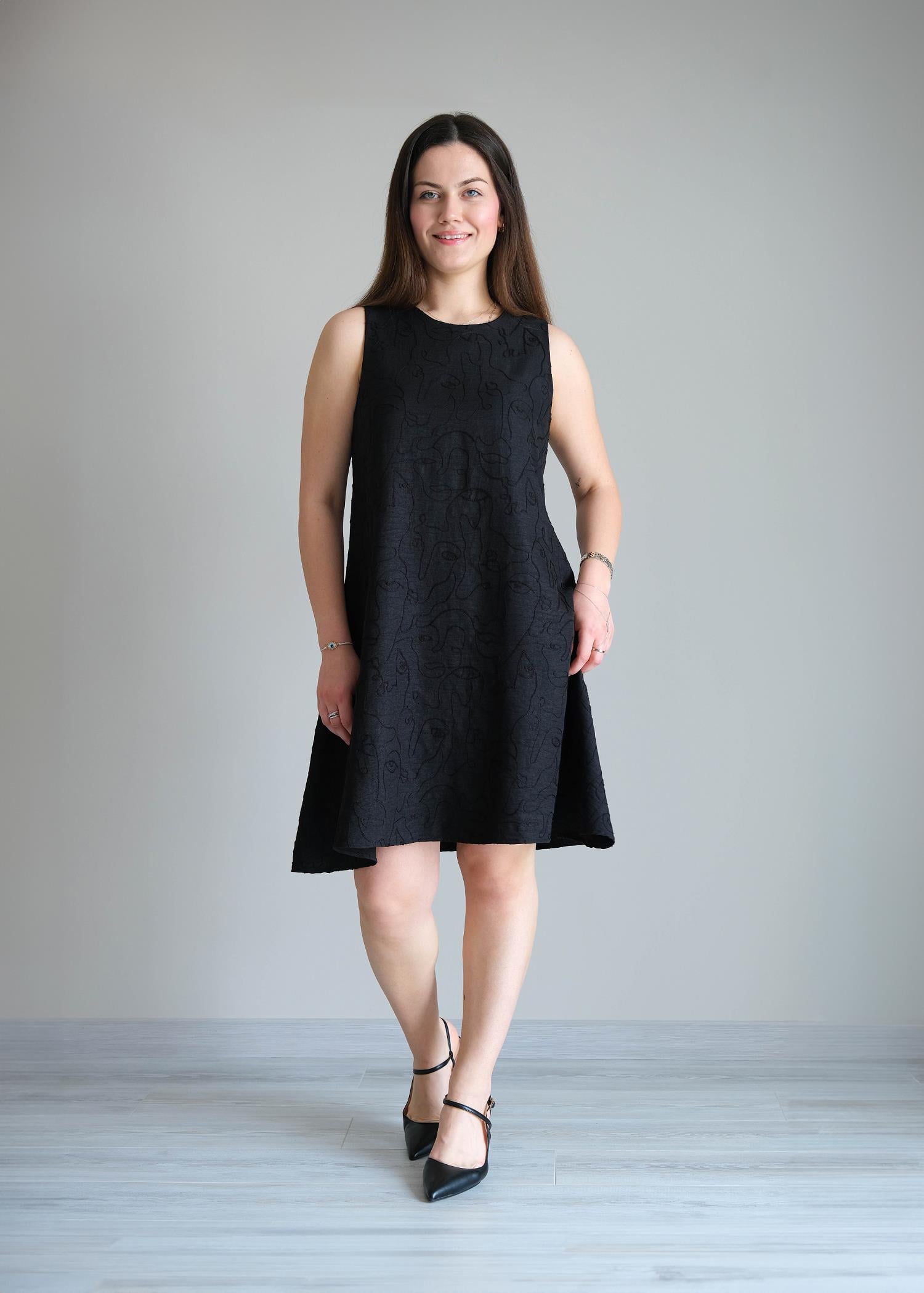 Kordeneli Elbise Siyah