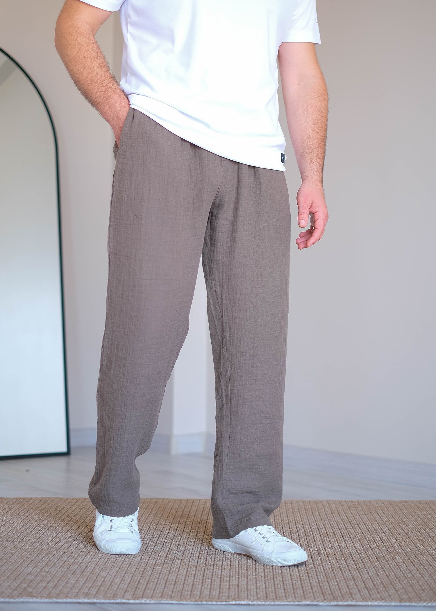 Müslin Pantolon Kül