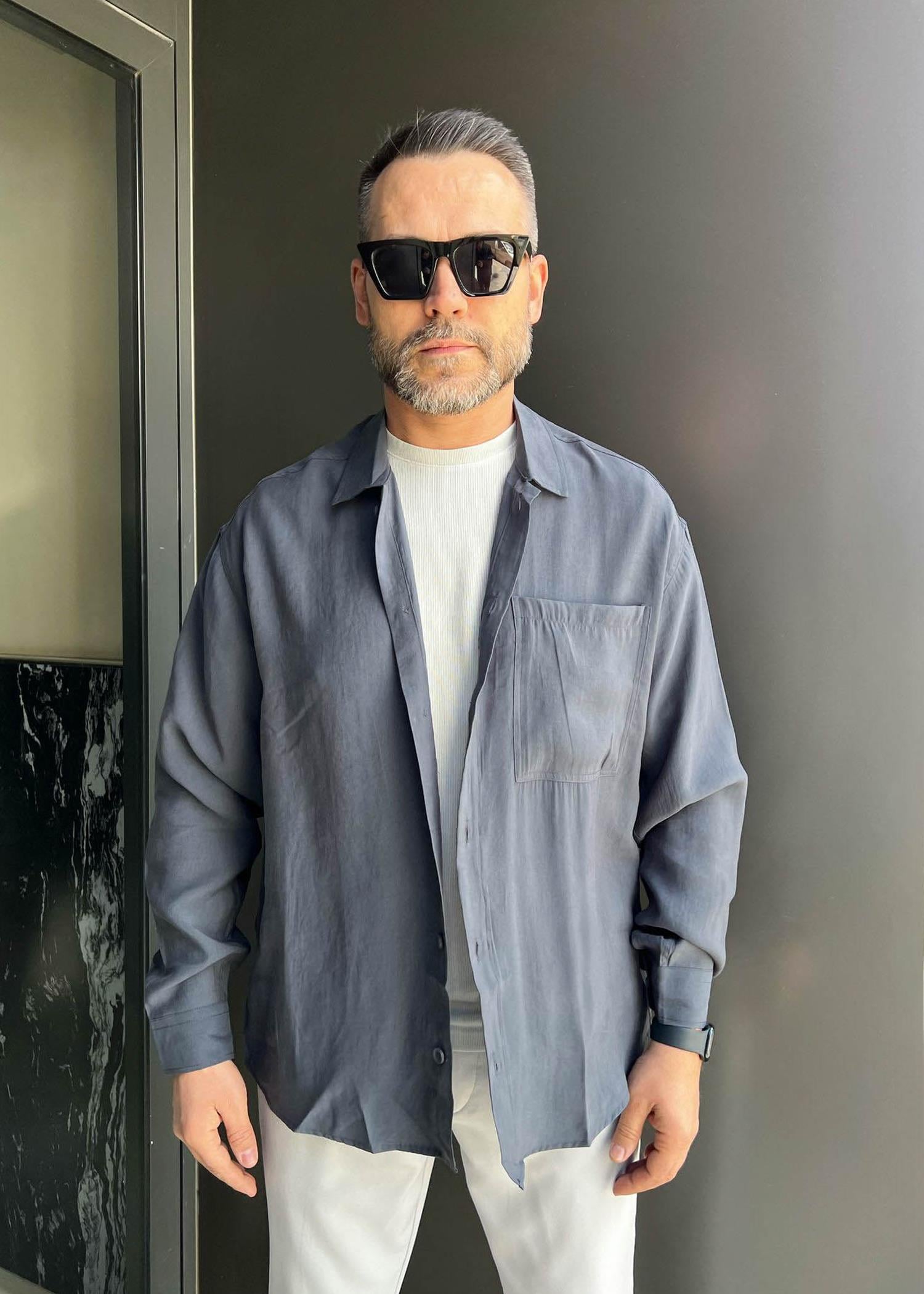 Oversıze Gömlek Antrasit