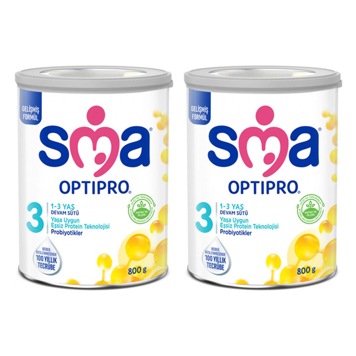 SMA Optipro 3 Probiyotik 1-3 Yaş Devam Sütü 800 gr x2 - Daffne
