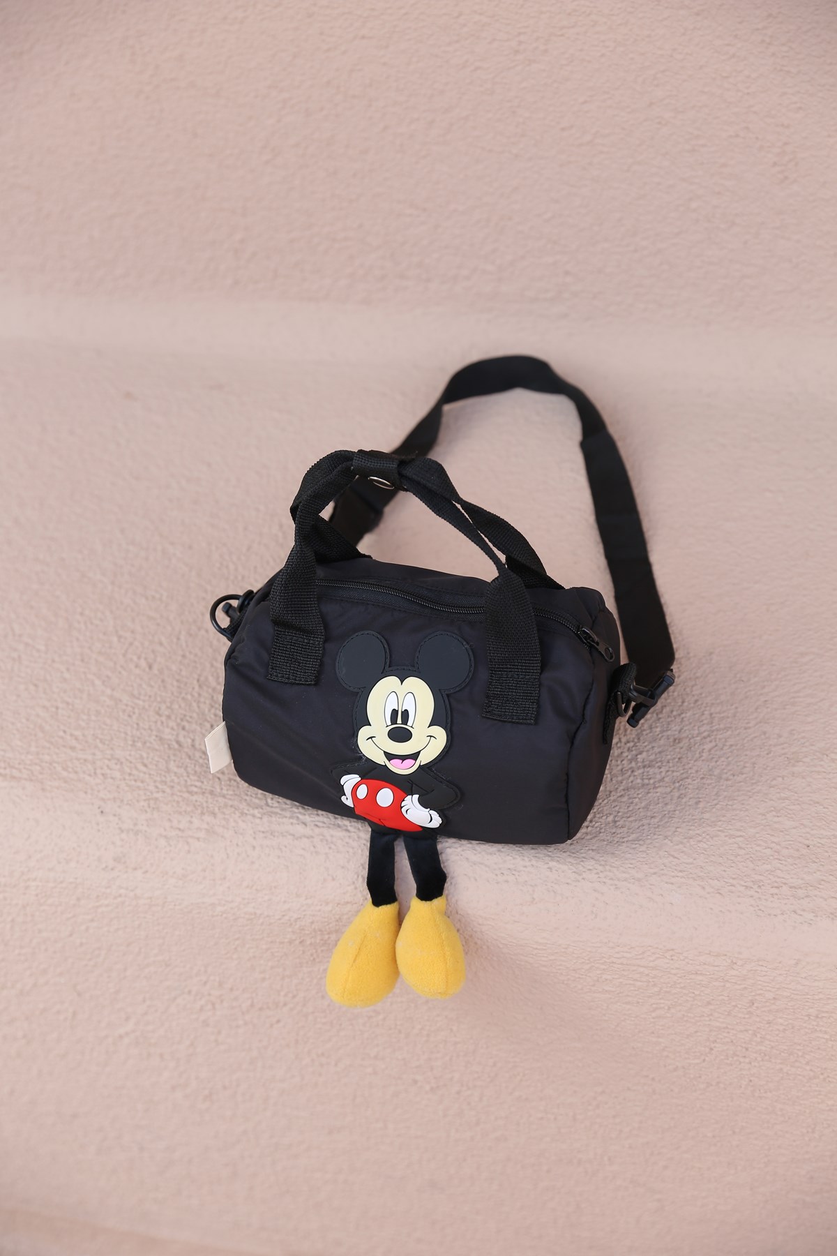 Siyah Unisex 3 Boyutlu Mickey Mouse Çanta
