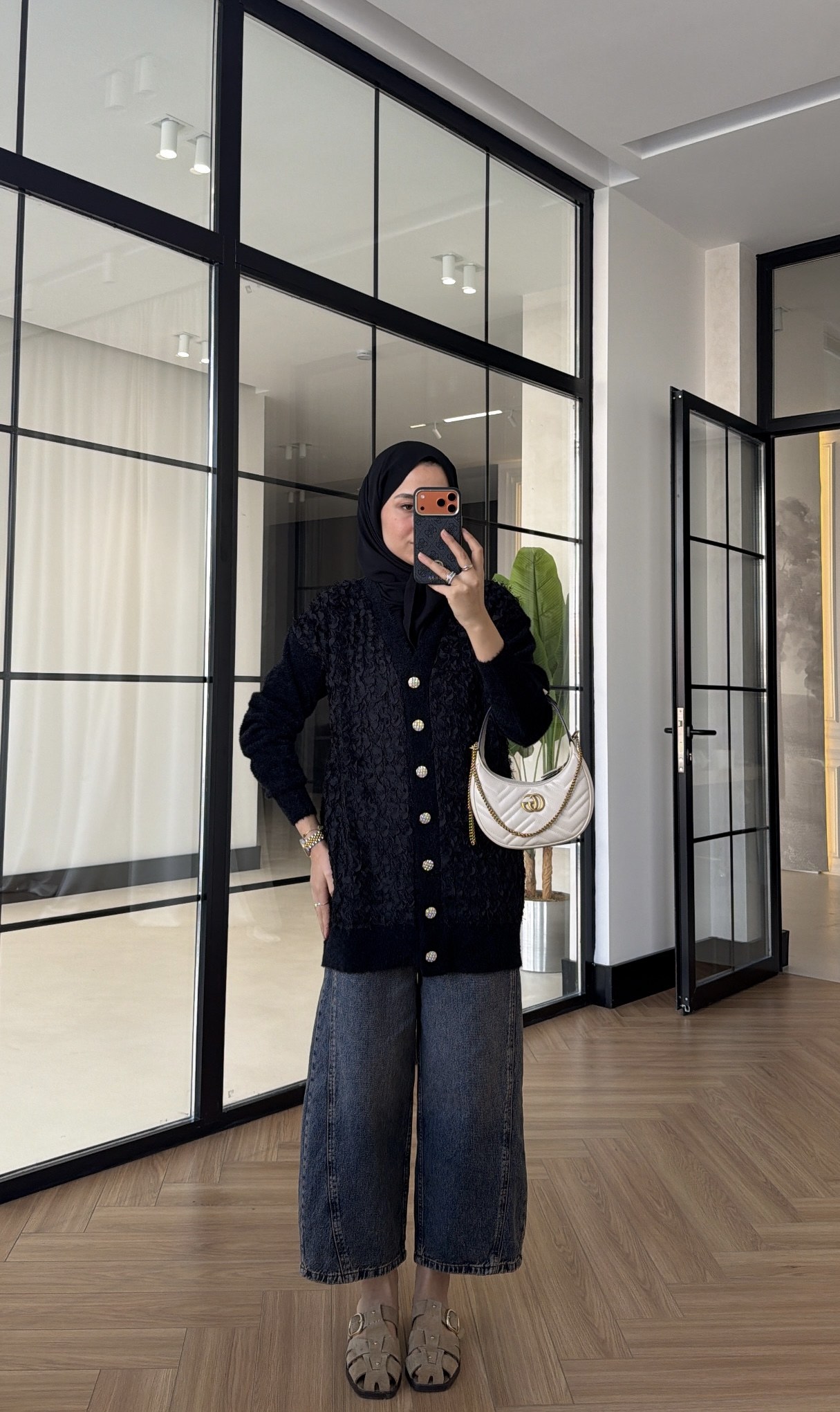 Angora Premium Düğmeli Hırka Siyah 