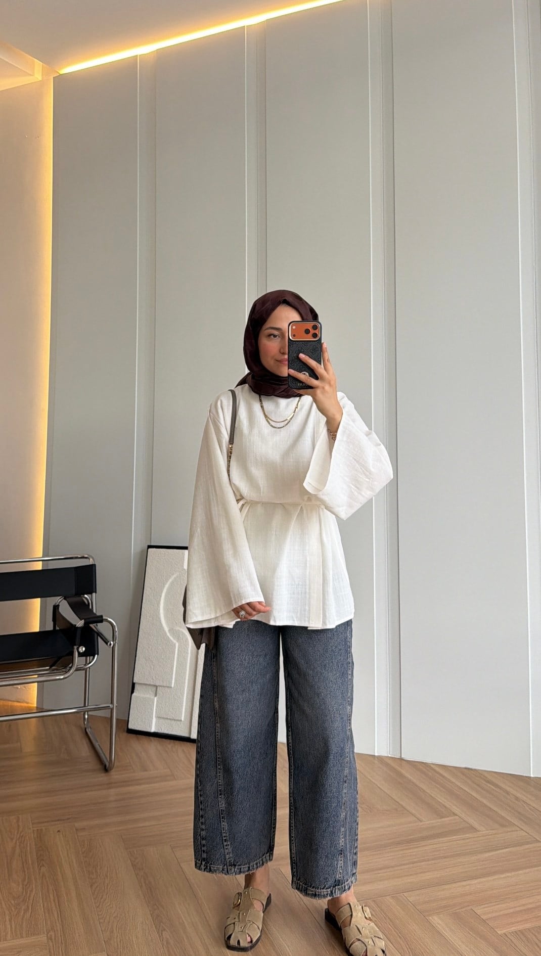 Eliza Keten Tunik Beyaz