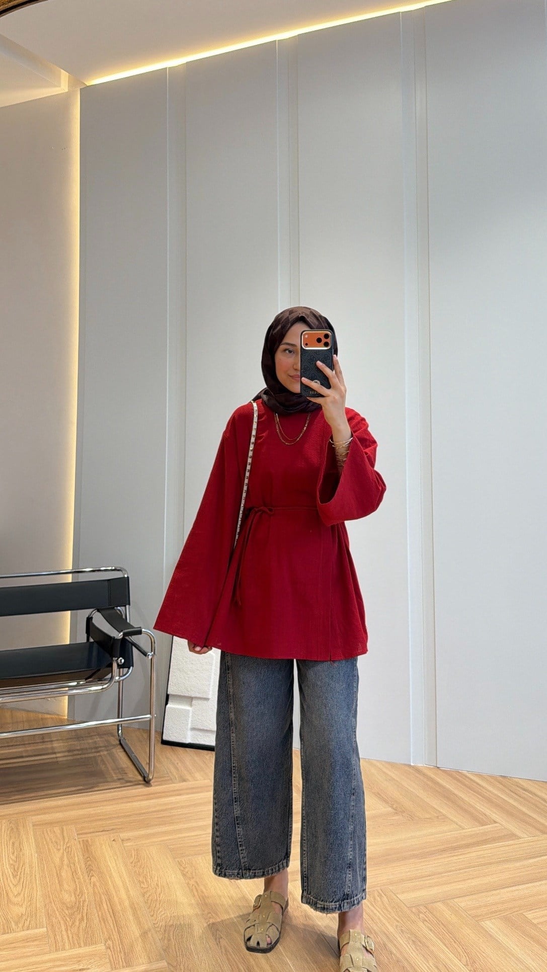 Eliza Keten Tunik Kırmızı