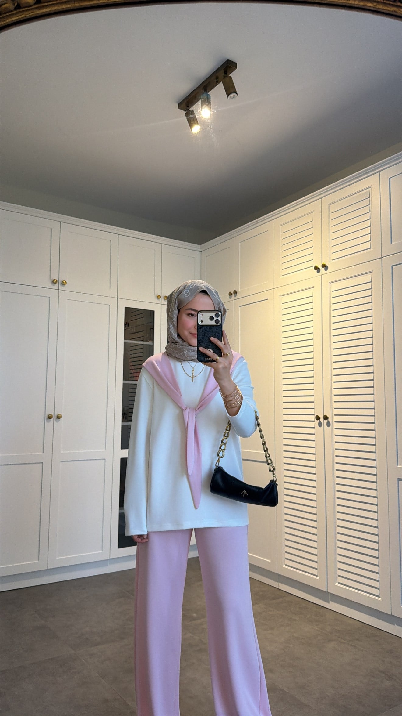 Fular Detaylı Oysh Takım Pembe