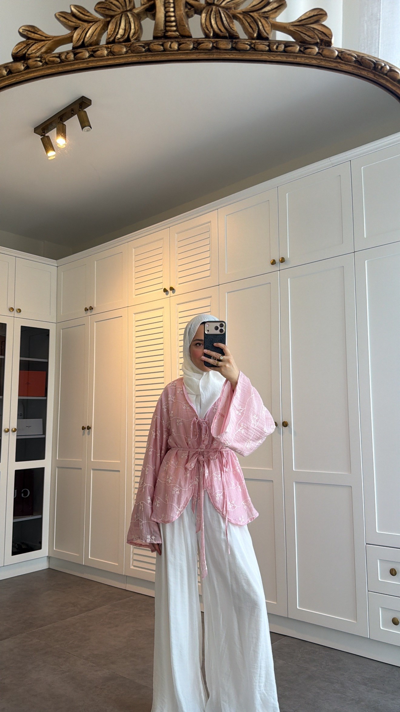 Hira Bağlamalı Pantolon Takım Pembe