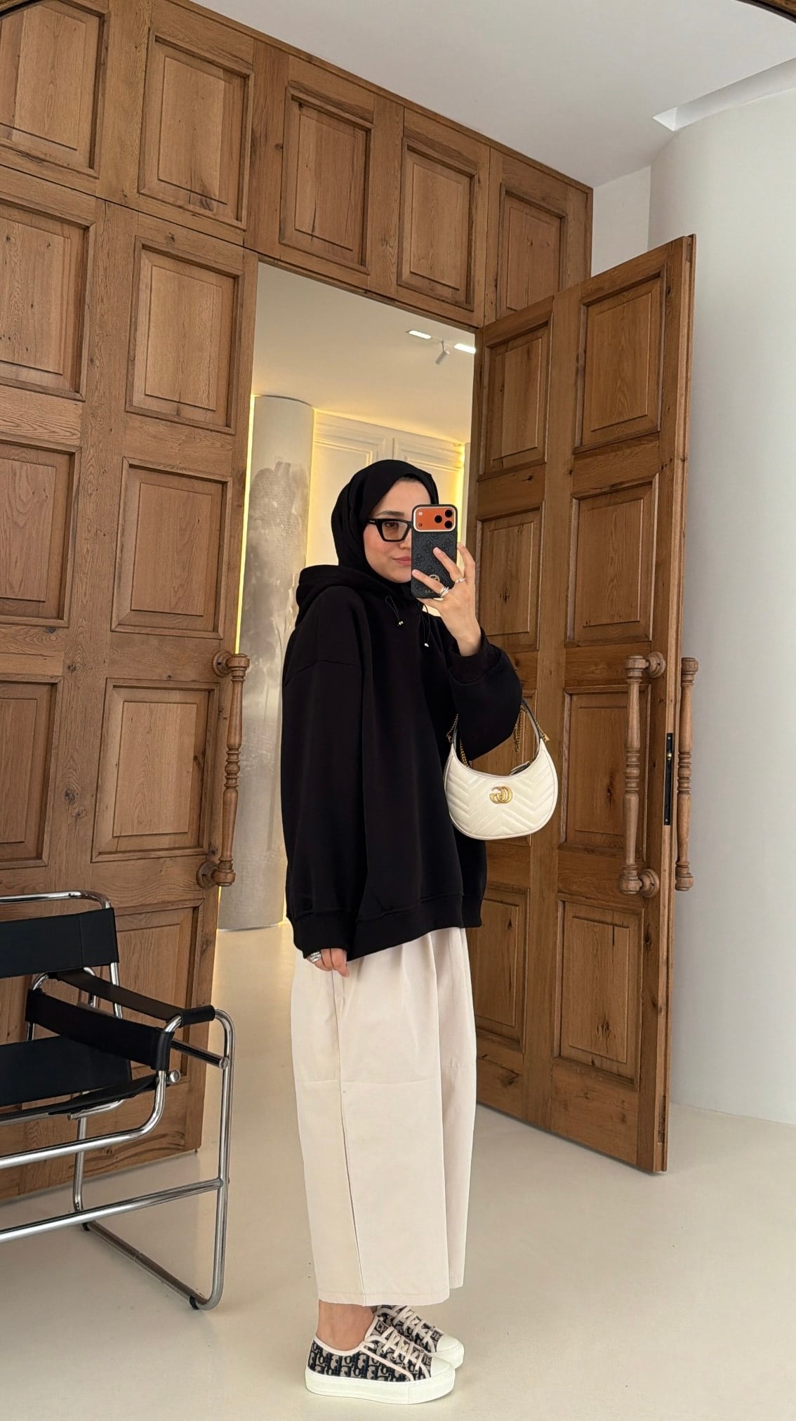 Kapüşonlu Oversize Sweat Siyah
