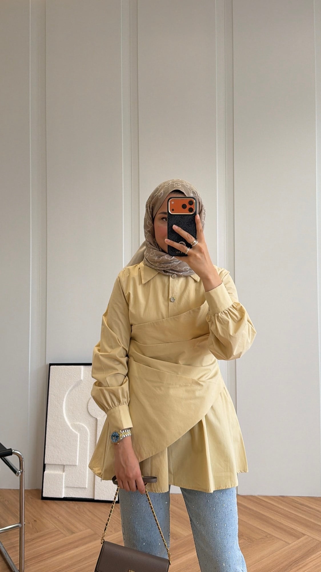 Kayra Tasarım Gömlek Butter Yellow