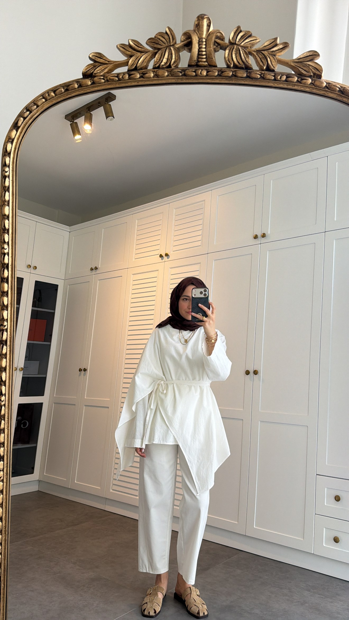 Keten Şallı Tunik Natural