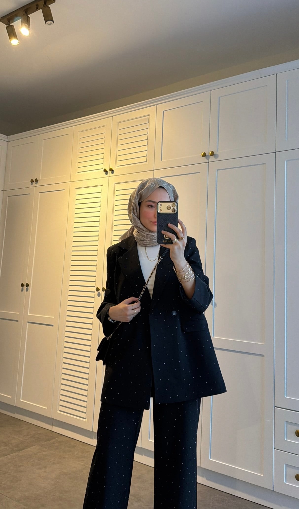 Midnight Taşlı Ceket Siyah