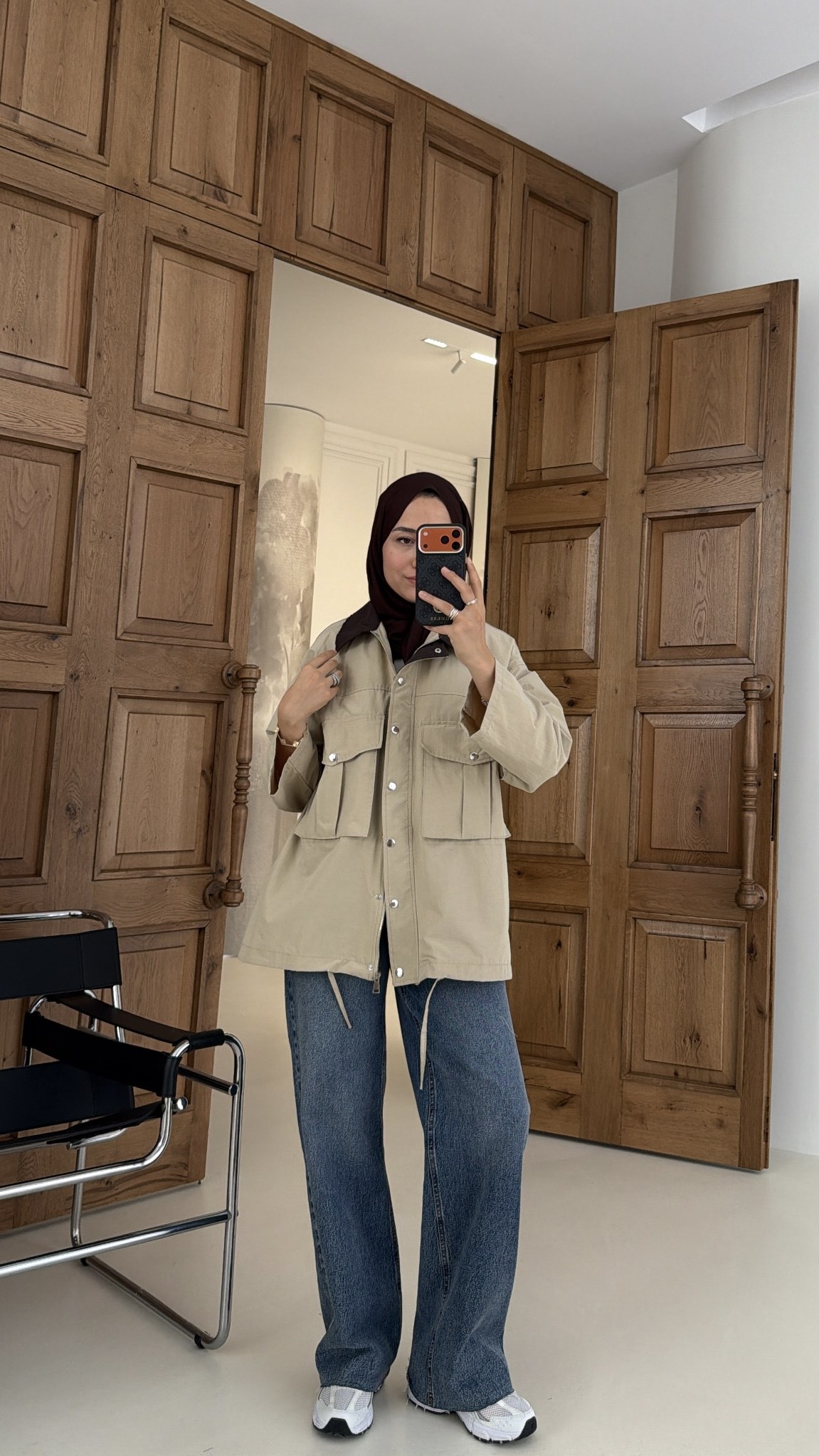 Mng Kontrast Yakalı Premium Oversize Ceket Bej